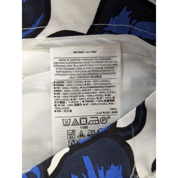 Banana Republic Floral Print Drapey Pants Size 8 Long Ankle Crop Colorful Blue - Picture 12 of 12